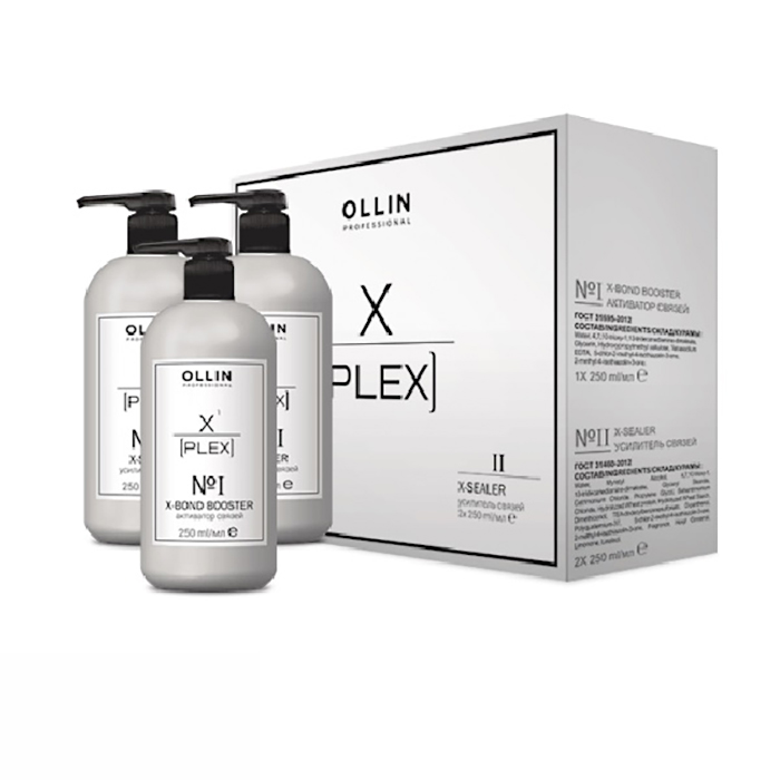 

Набір для збереження здоров'я волосся Ollin Professional X-Plex (активатор зв'язків 250 мл + підсилювач зв'язків 2*250 мл)