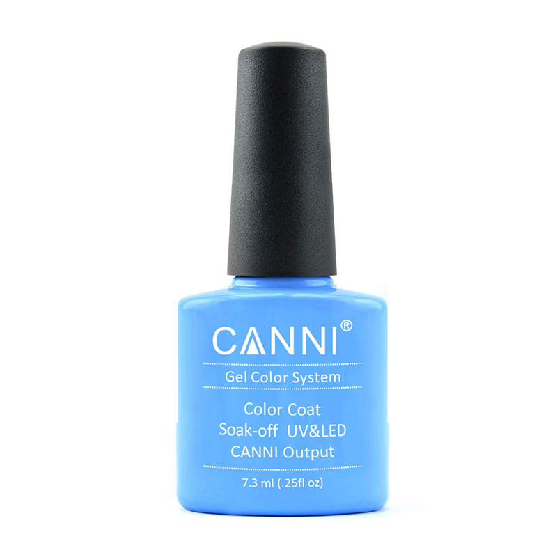 

Уцінка! Гель-лак для нігтів Canni Gel Color System Color Coat Soak-off UV&LED 230 Класичний блакитний, 7.3 мл