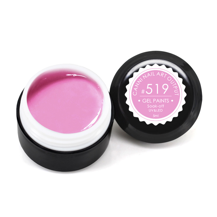 

Гель-фарба Canni Nail Art Output Gel Paints Soak-off UV&LED 519 темна рожева, 5 мл