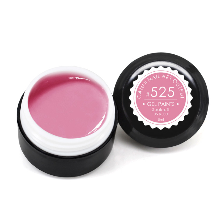 

Гель-фарба Canni Nail Art Output Gel Paints Soak-off UV&LED 525 пастельна світло-малинова, 5 мл