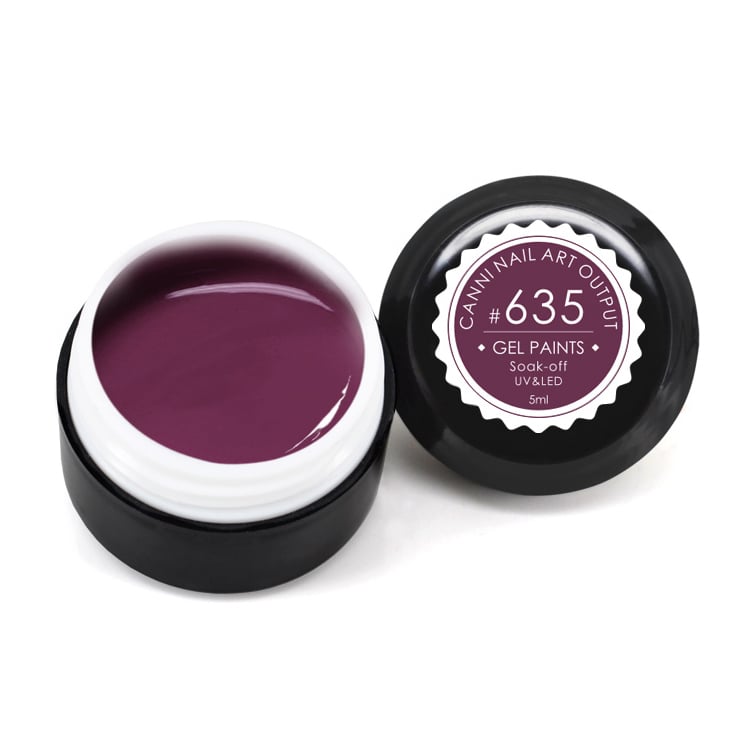 

Гель-фарба Canni Nail Art Output Gel Paints Soak-off UV&LED 635 пастельна сливова, 5 мл