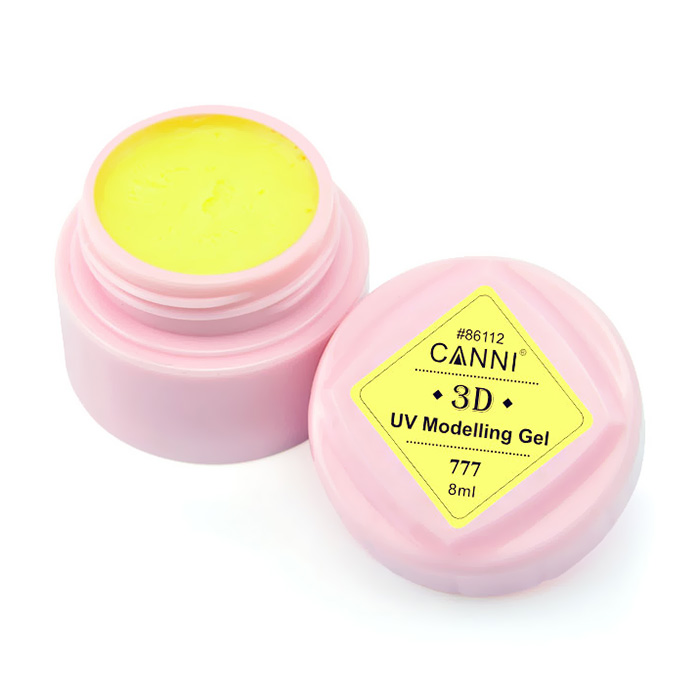 

Гель-пластилін для нігтів Canni 3D UV Modelling Gel 777 яскраво-жовтий, 8 мл