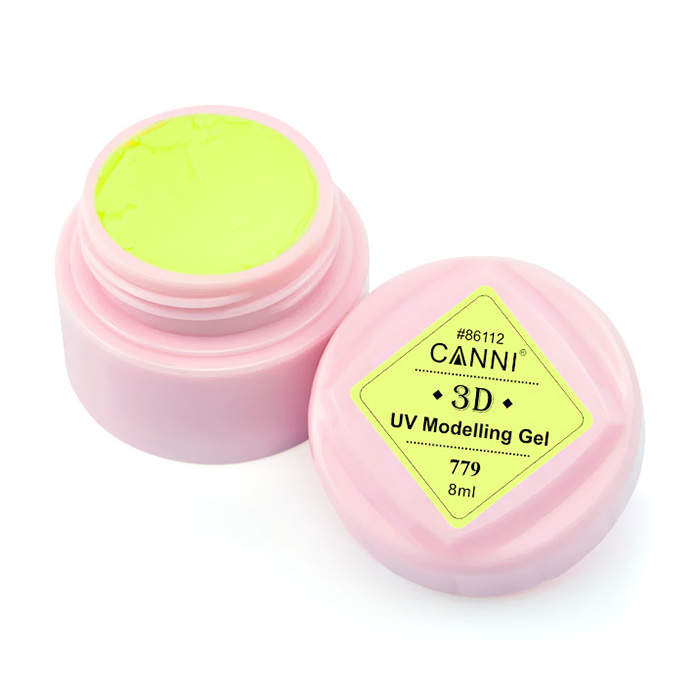 

Уцінка! Гель-пластилін для нігтів Canni 3D UV Modelling Gel 779 світло-жовтий, 8 мл