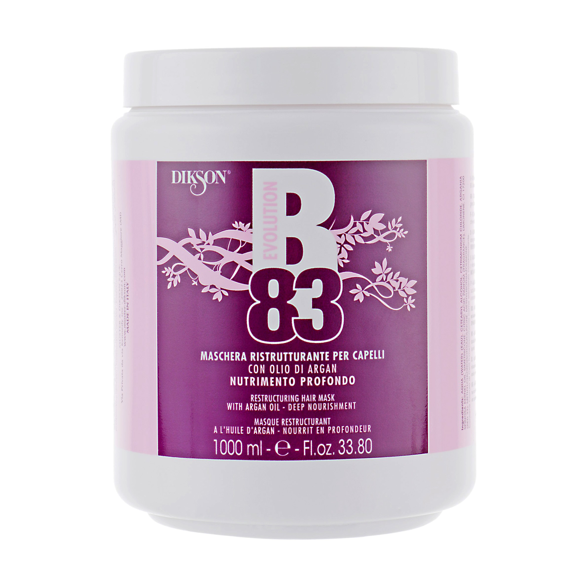 

Маска Dikson B-83 Masc Ristrutturante Відновлювальний з олією аргани, 1000 мл