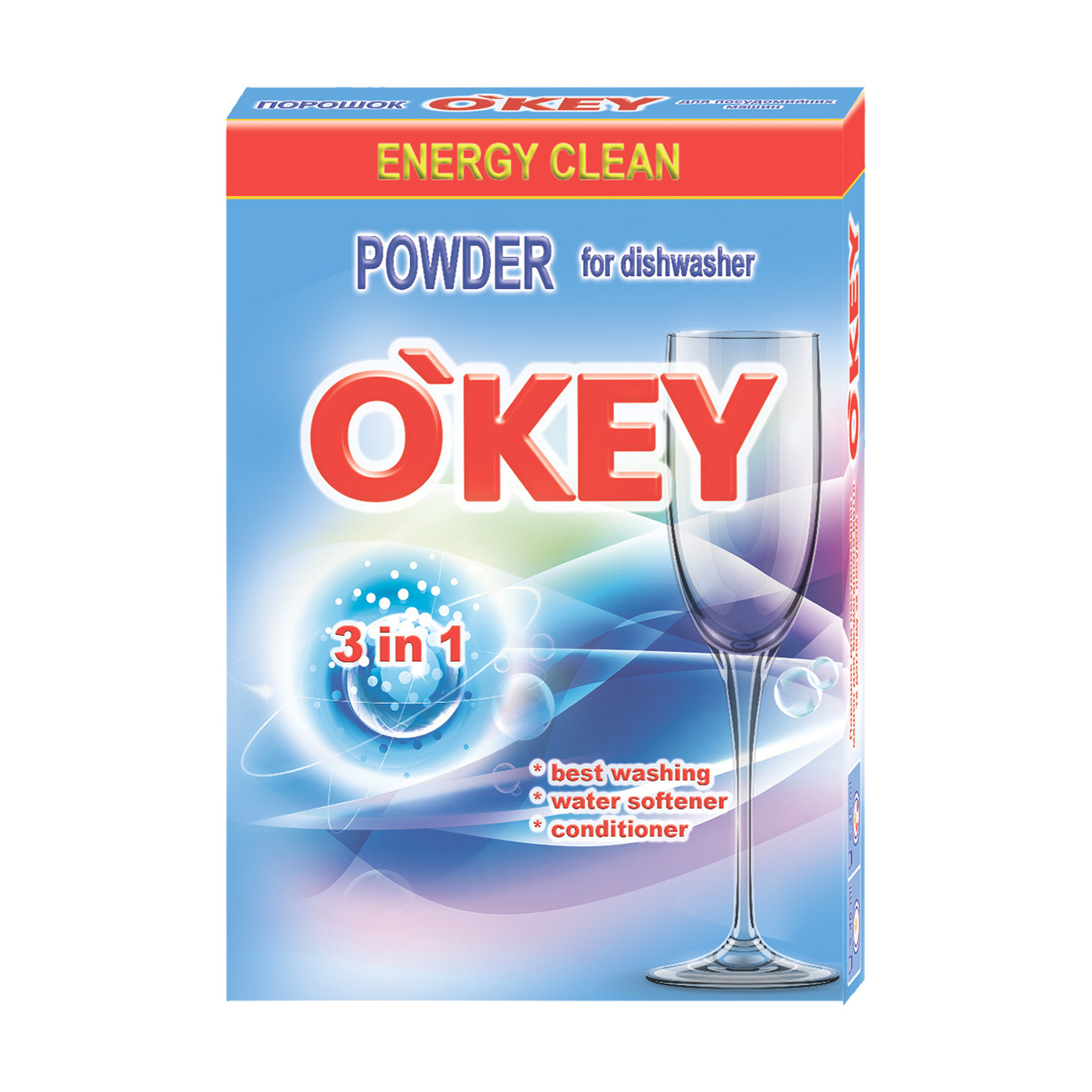 

Уцінка! Порошок для миття посуду в посудомийній машині 3 в 1 O'key, 500 г