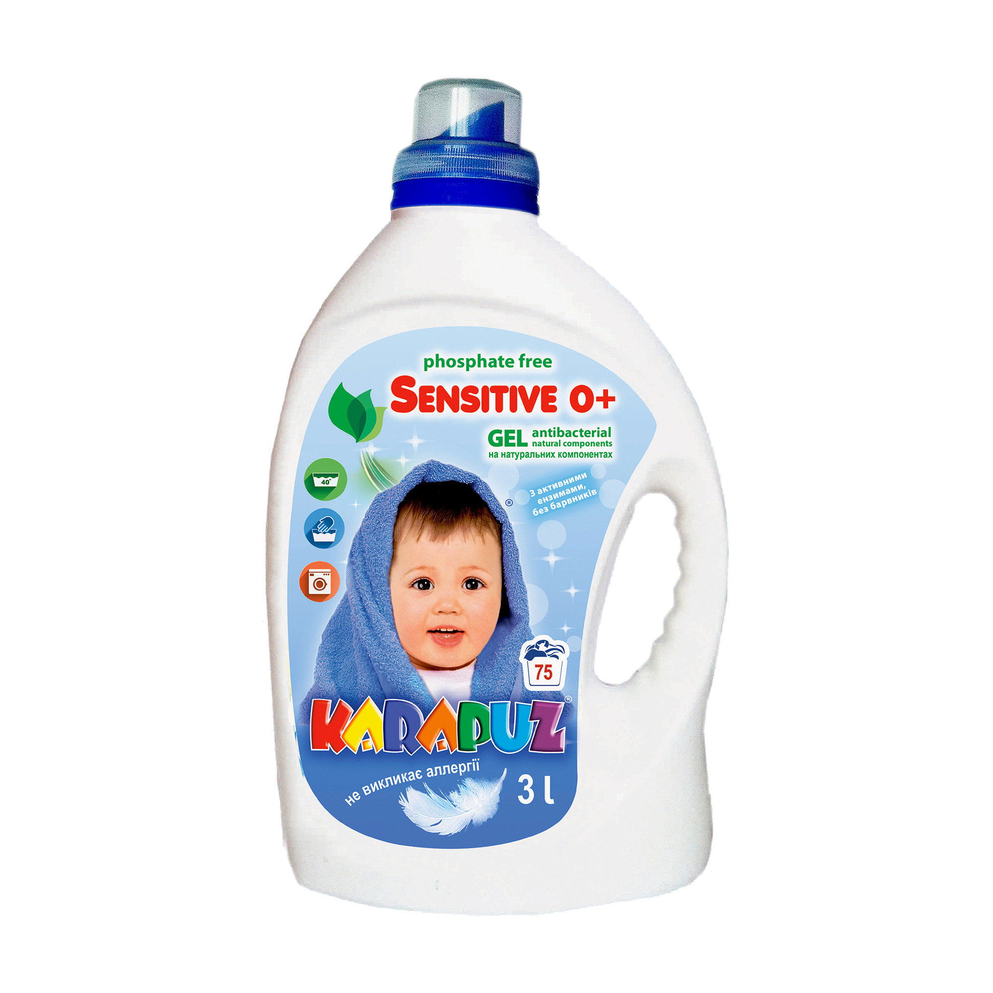 

Уцінка! Гель для прання дитячої білизни Карапуз Sensitive 75 циклів прання, 3 л