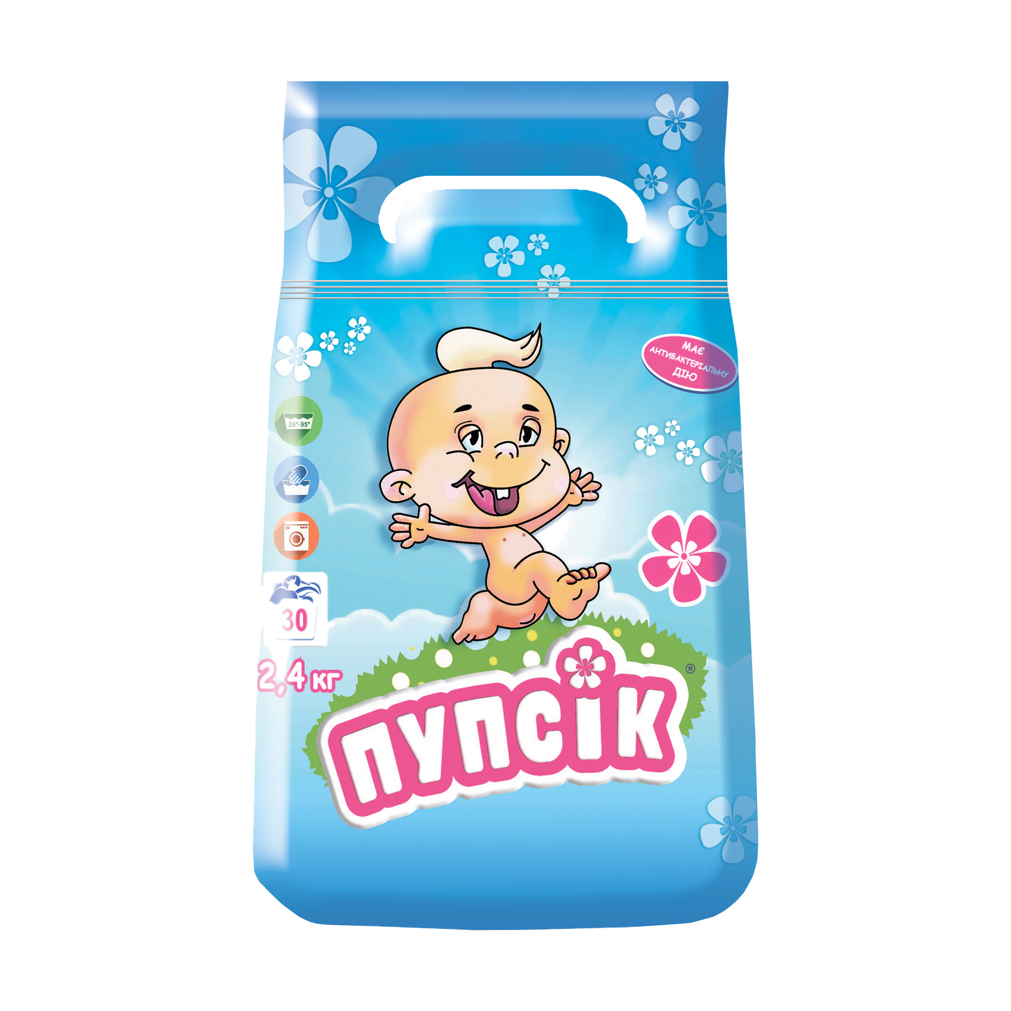 

Пральний порошок з перших днів життя Пупсік 30 циклів прання, 2.4 кг