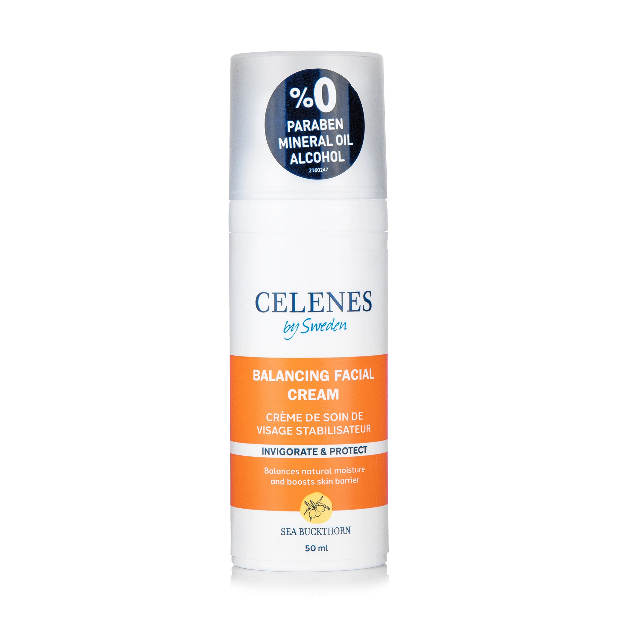 Крем для обличчя Celenes Sea Buckthorn Balancing Facial Cream з обліпихою, для жирної та комбінованої шкіри, 50 мл