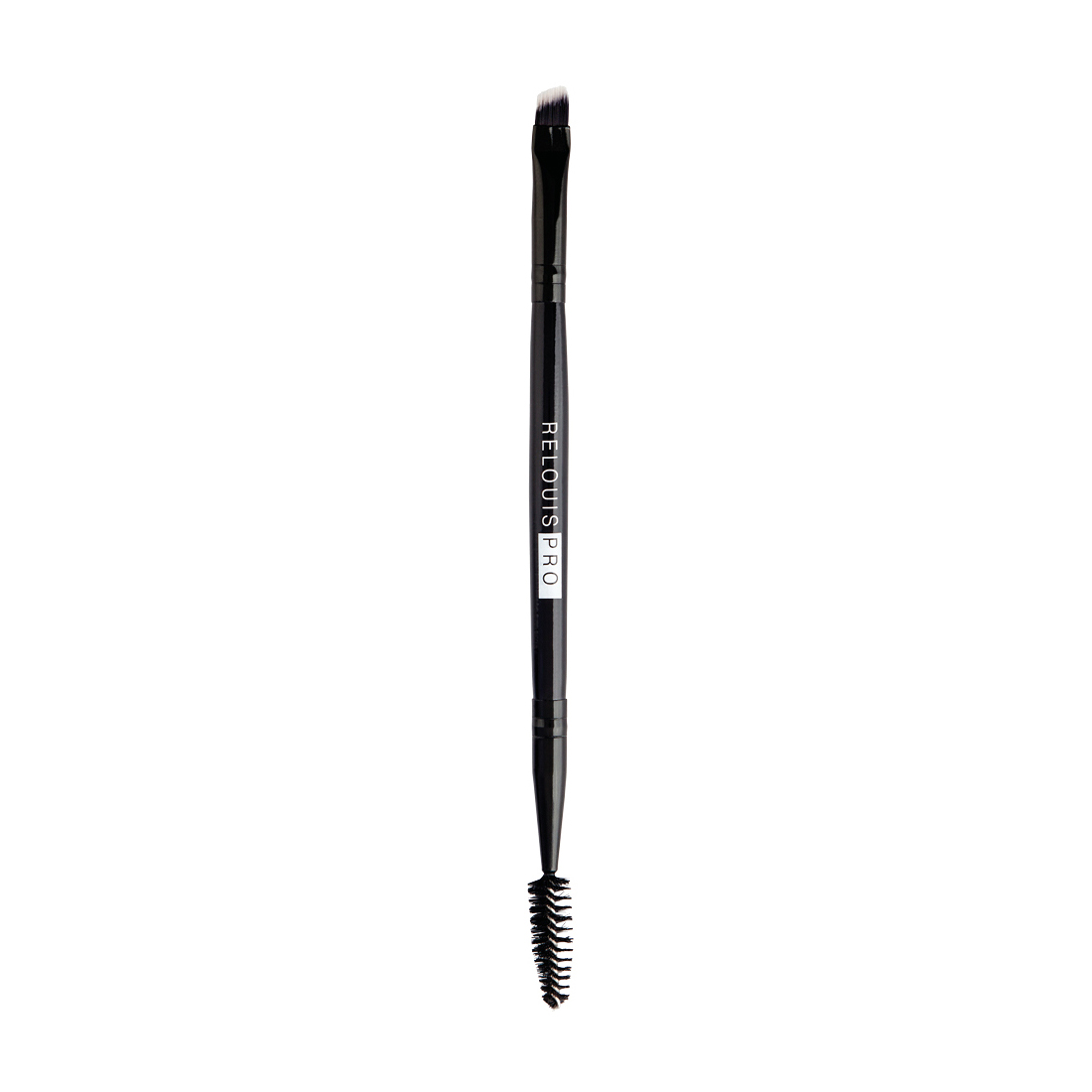 

Пензлик двосторонній для брів Relouis Pro Brow Eyeliner Brush з синтетичного ворса