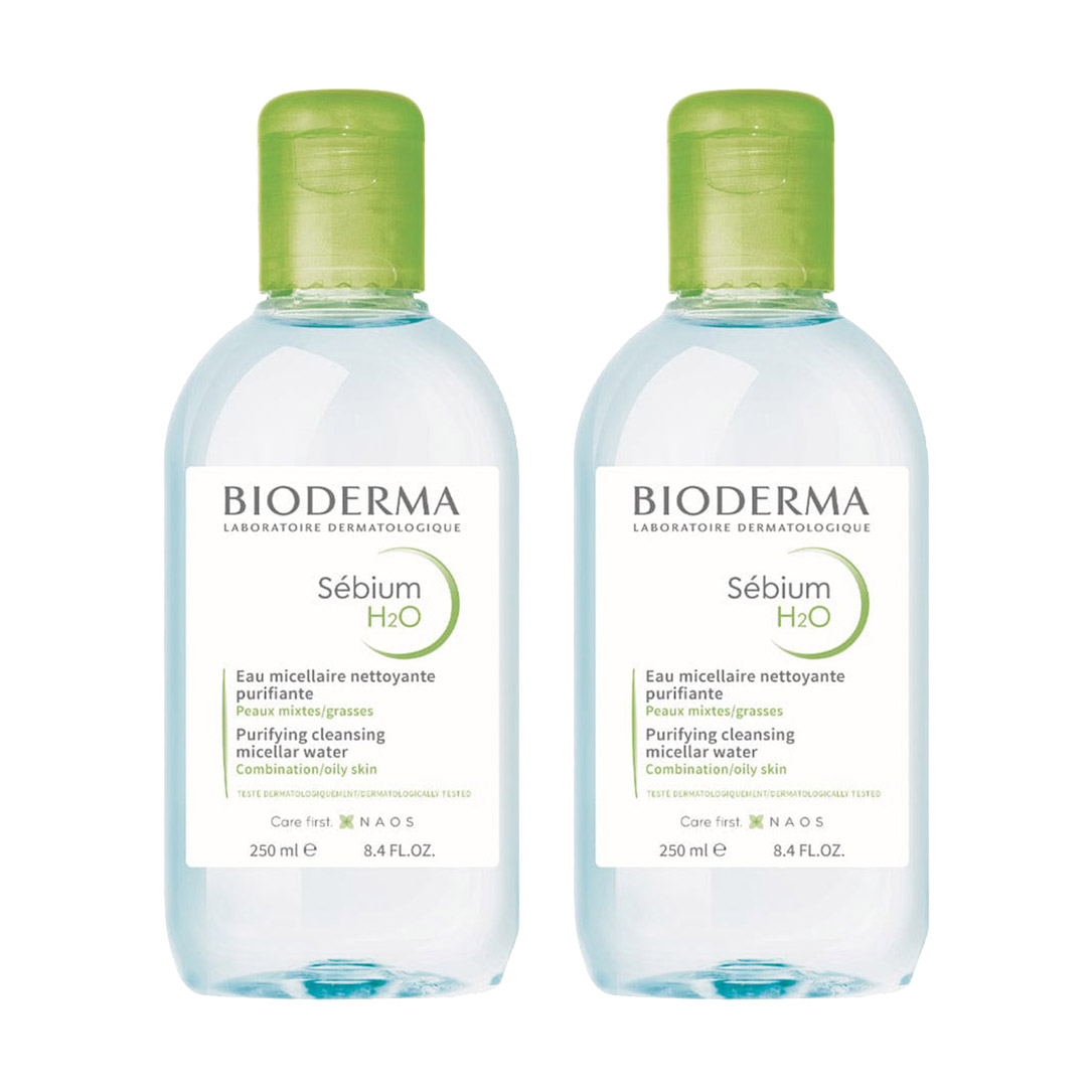 

Міцелярна вода для обличчя Bioderma Sebium Н2О Purifying Cleansing Micellar Water, 2*250 мл