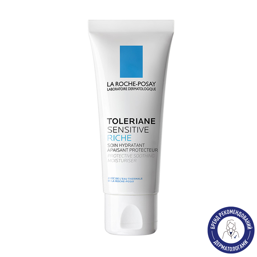 

Уцінка! Зволожувальний крем для обличчя La Roche-Posay Toleriane Sensitive Riche для захисту та заспокоєння сухої чутливої шкіри, 40 мл