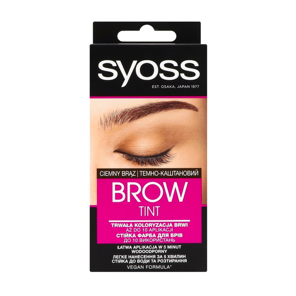 

Уцінка! Стійка фарба для брів Syoss Brow Tint, 4-1 Темно-каштановий, 17 мл