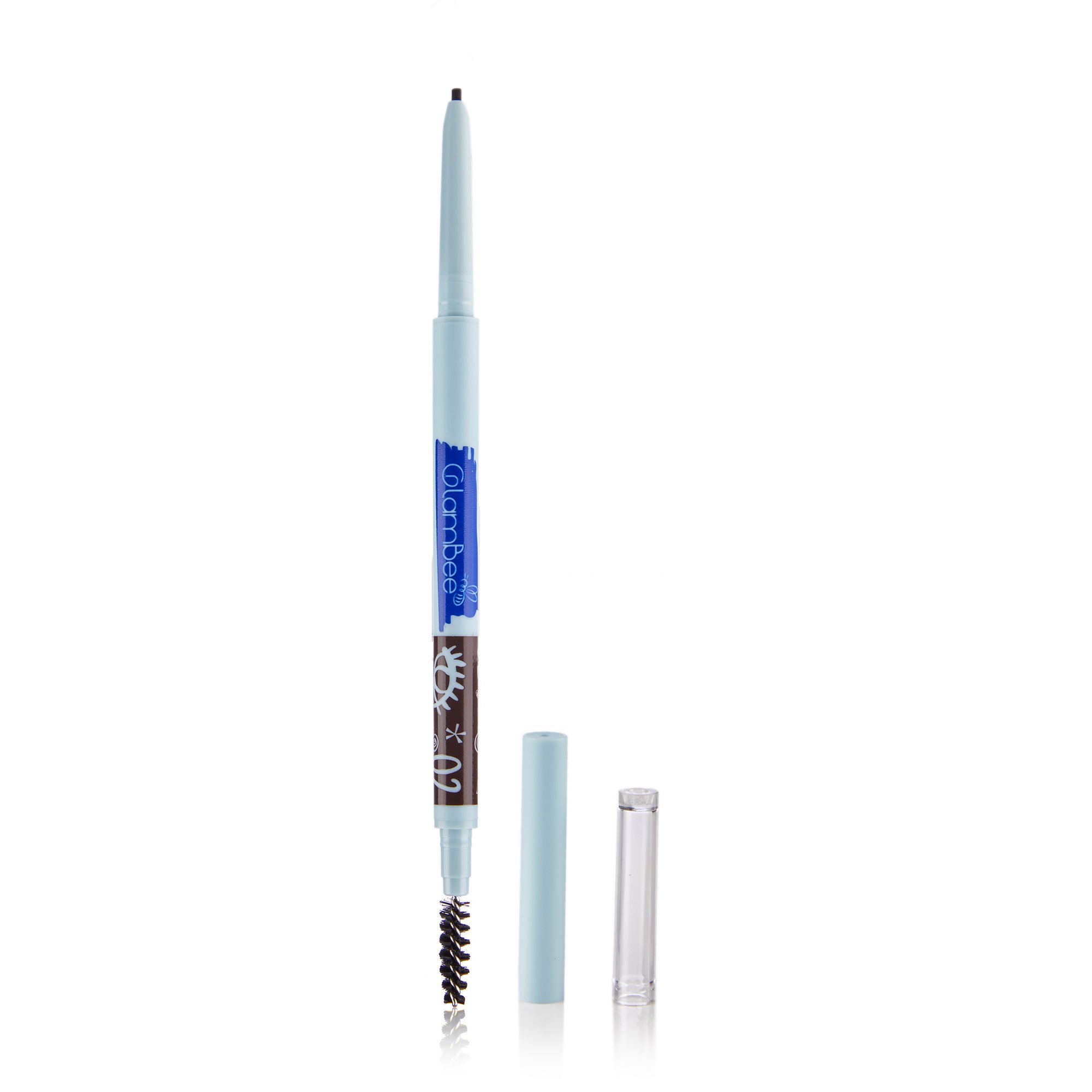 

Тонкий олівець для брів GlamBee Brow Pencil Slim механічний, 02, 0.1 г