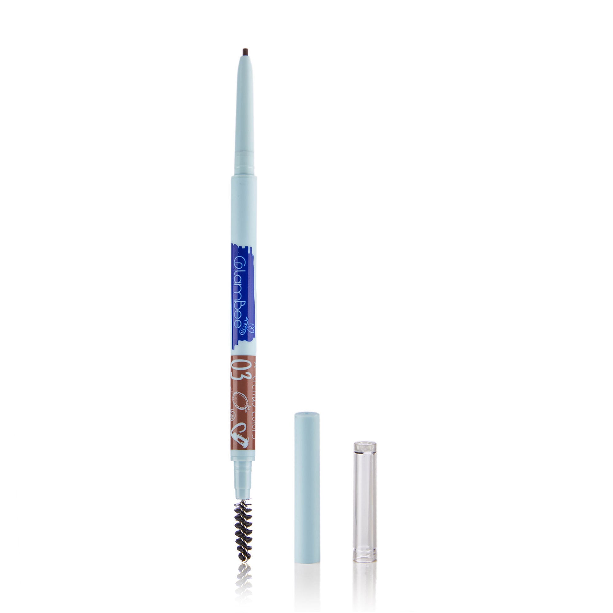 

Тонкий олівець для брів GlamBee Brow Pencil Slim механічний, 03, 0.1 г