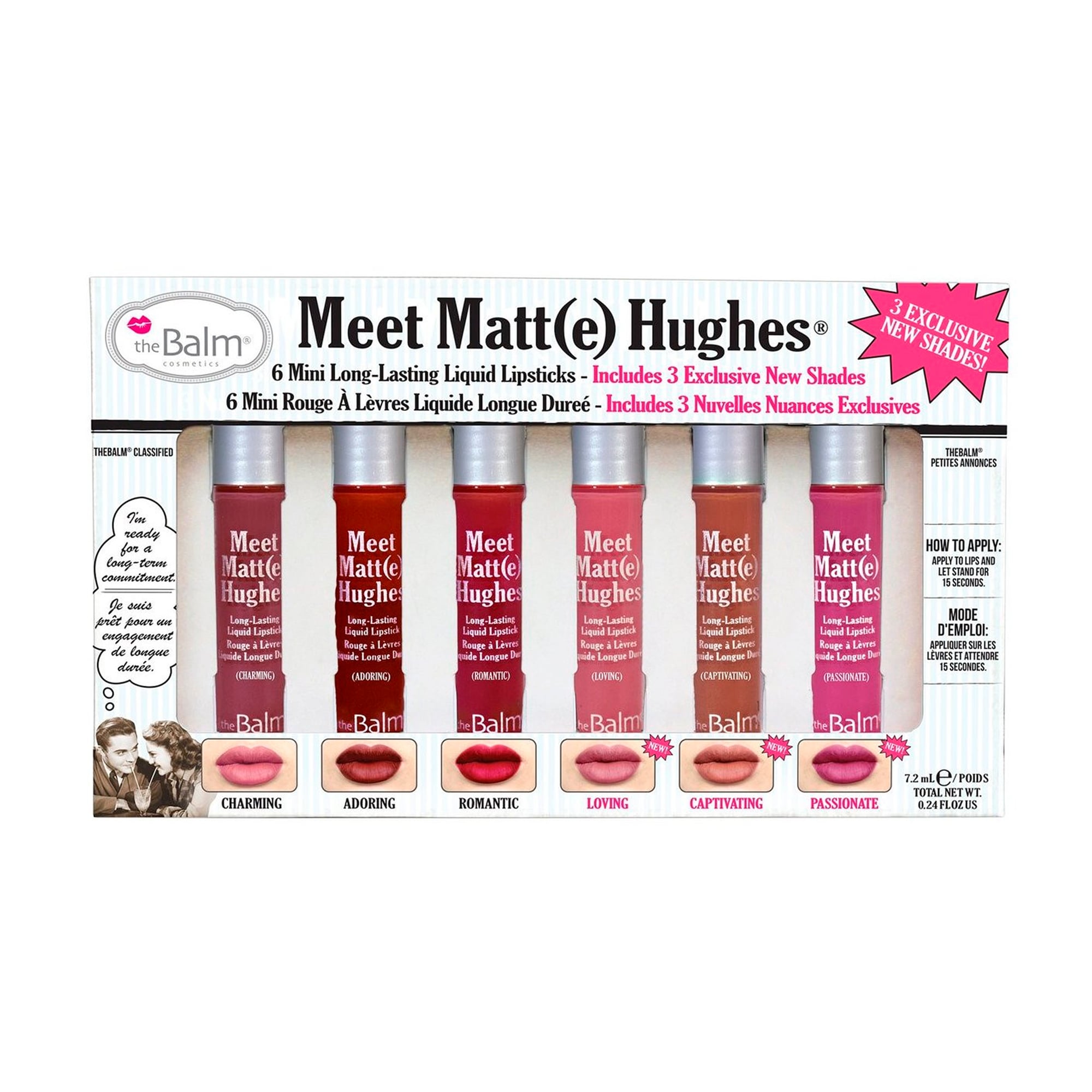

Набір матових міні-помад для губ theBalm Meet Matte Hughes Mini Kit, 6*7.2 мл