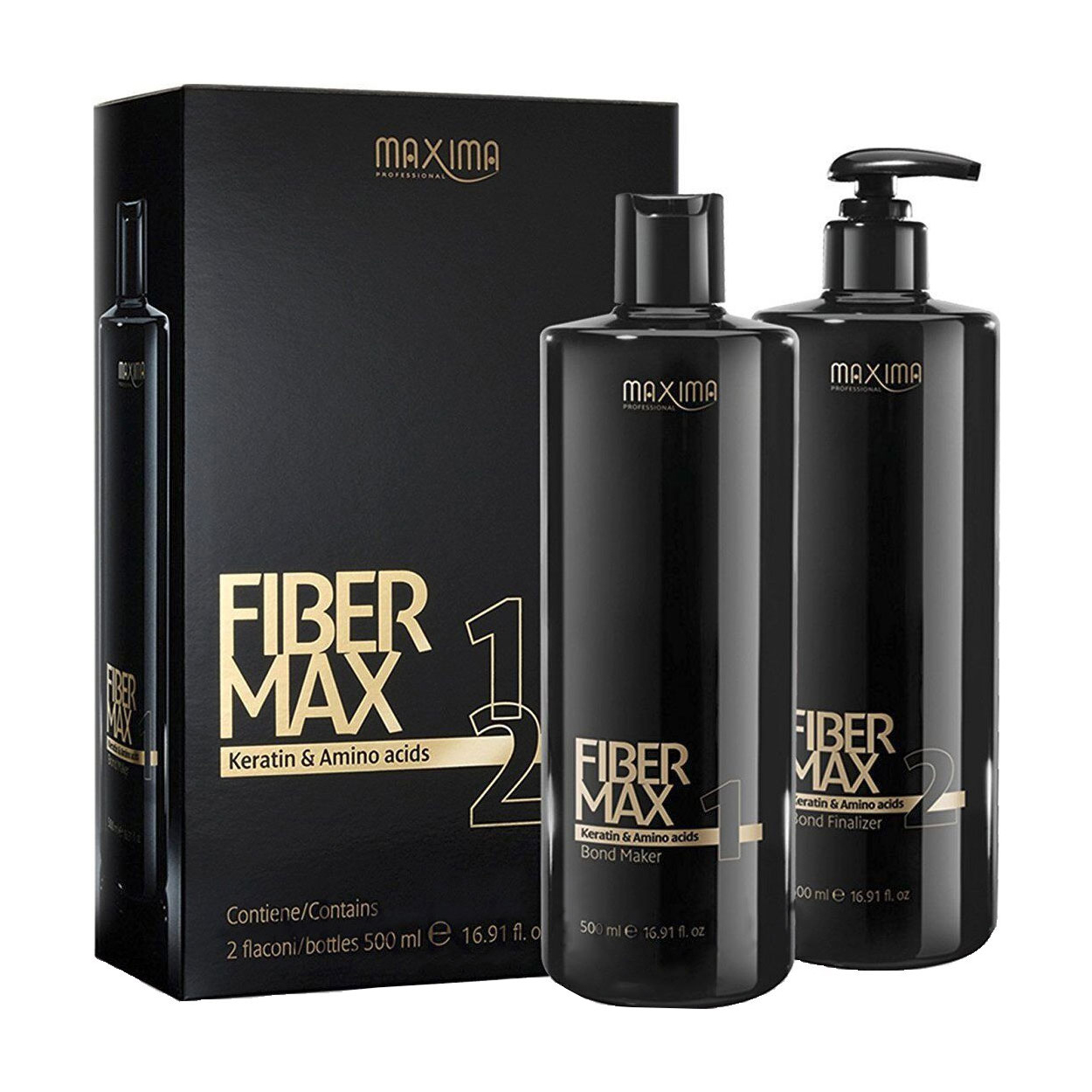 

Набір Maxima Professional Fiber Max Кератинове відновлення (Keratin Bond Maker, 500 мл + Keratin Bond Finalizer, 500 мл)