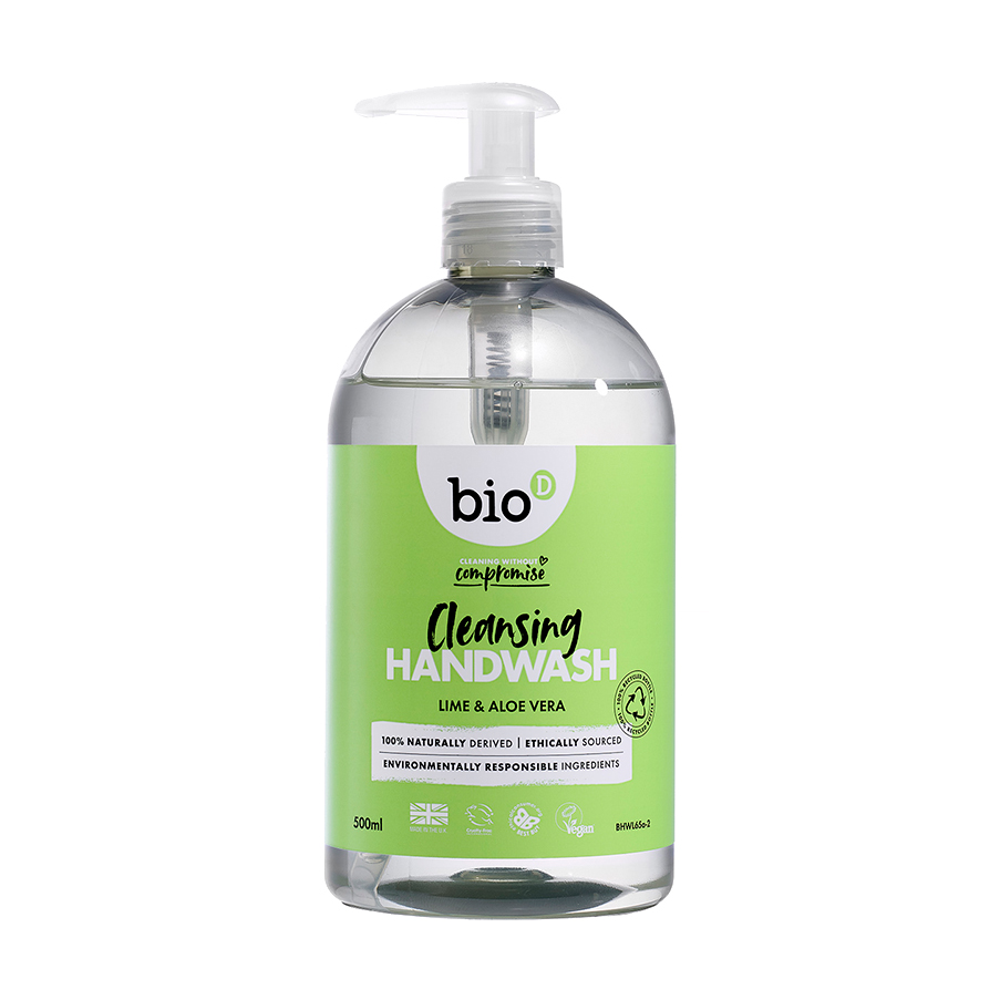 Уцінка! Рідке мило Bio-D Sanitising Hand Wash Lime & Aloe Vera дезінфекційне, 500 мл