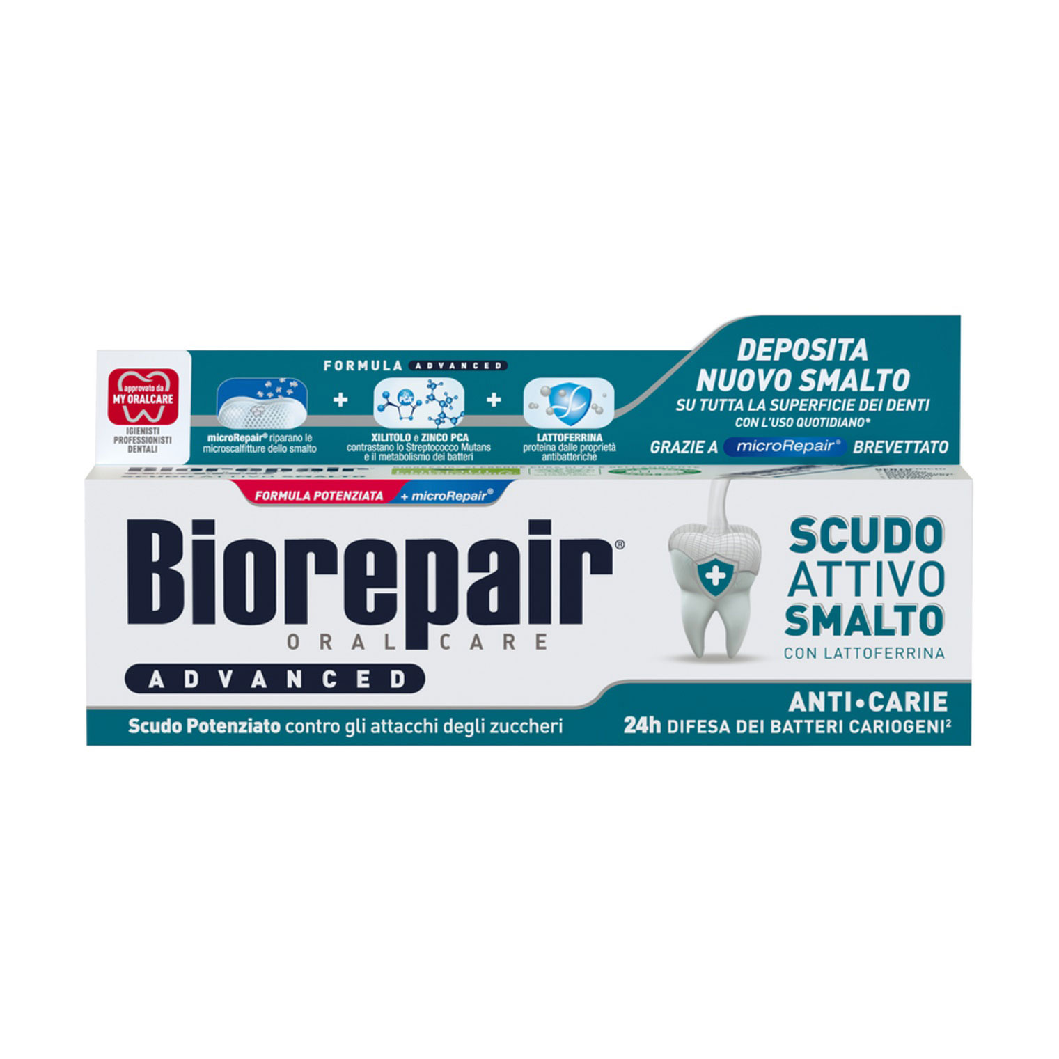 

Уцінка! Зубна паста BioRepair Oral Care Advanced Scudo Attivo Smalto Anti Carie Досконалий захист, 75 мл