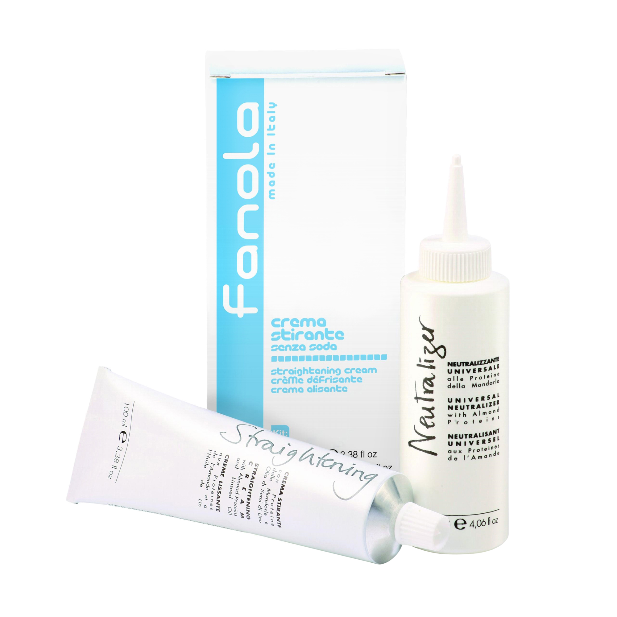 

Уцінка! Набір Fanola (крем для хімічного вирівнювання волосся 100 мл + нейтралізатор 120 мл)