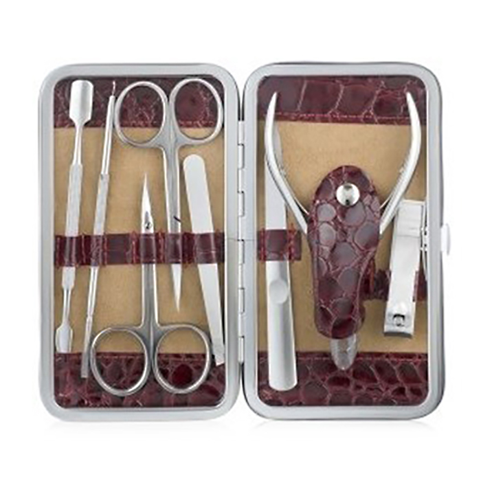 

Манікюрний набір Avenir Cosmetics Podium Professional, 8 предметів, бордовий