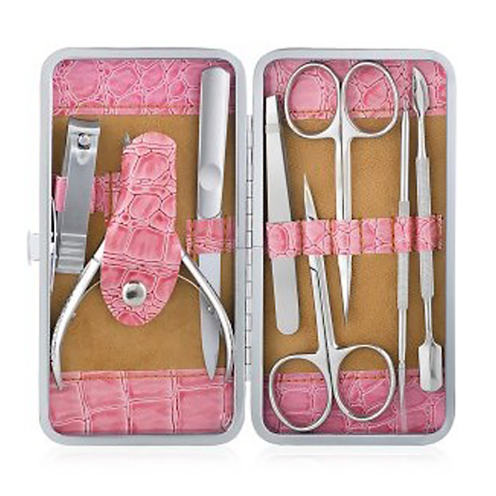 

Манікюрний набір Avenir Cosmetics Podium Professional, 8 предметів, рожевий