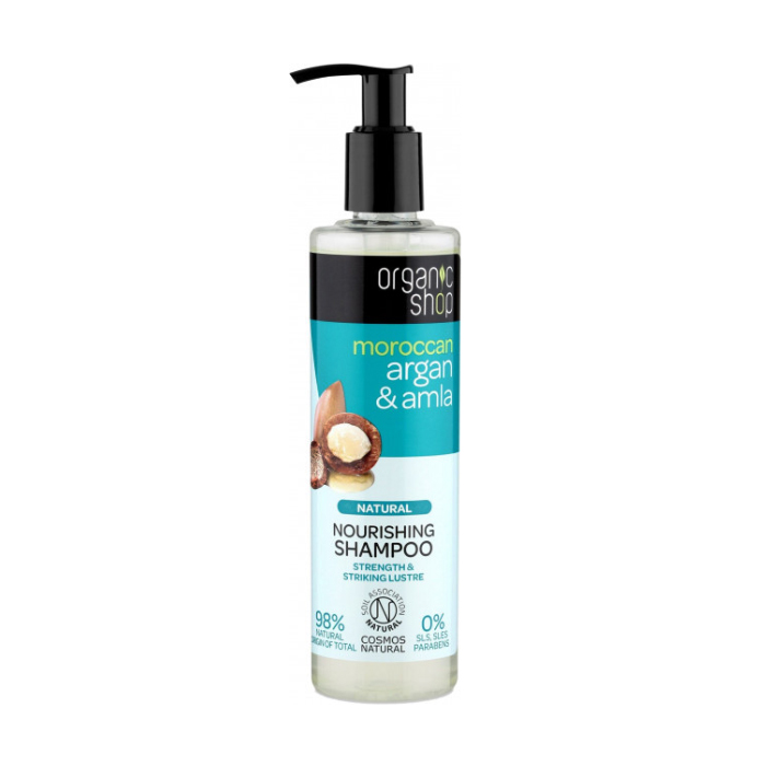 

Живильний шампунь для волосся Organic Shop Argan & Amla Nourishing Shampoo, 280 мл
