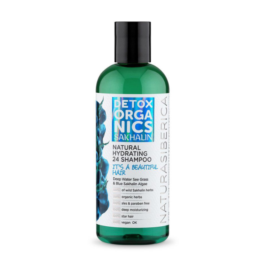 

Зволожувальний шампунь для волосся Natura Siberica Detox Organics Sakhalin Natural Hydrating 24 Shampoo, 270 мл