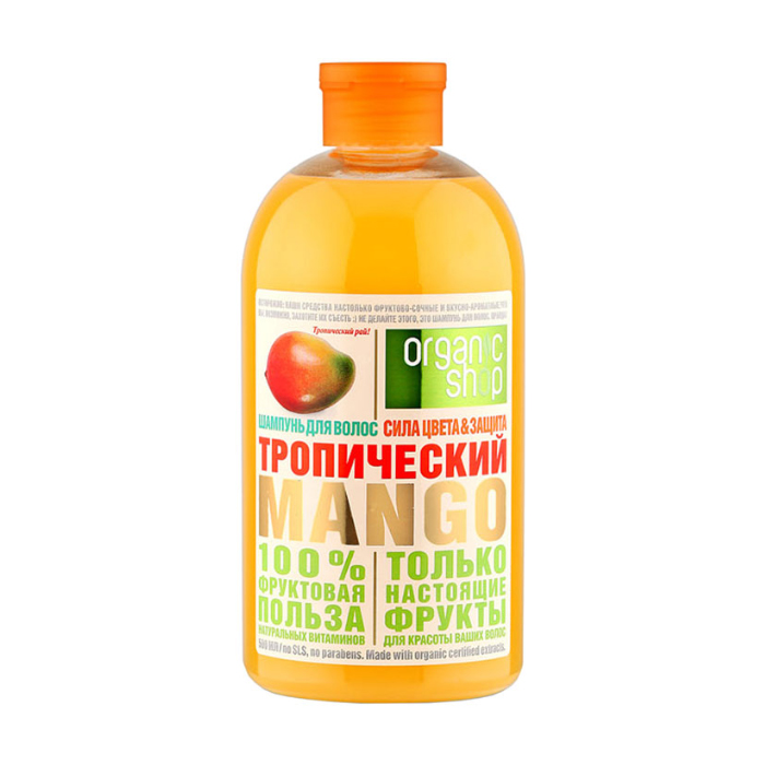 

Шампунь для волосся Organic Shop Mango Тропічне манго, 500 мл