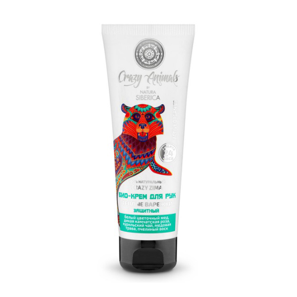 

Біокрем для рук Natura Siberica Crazy Animals Crazy Zima Теплі рукавиці, захисний, 75 мл