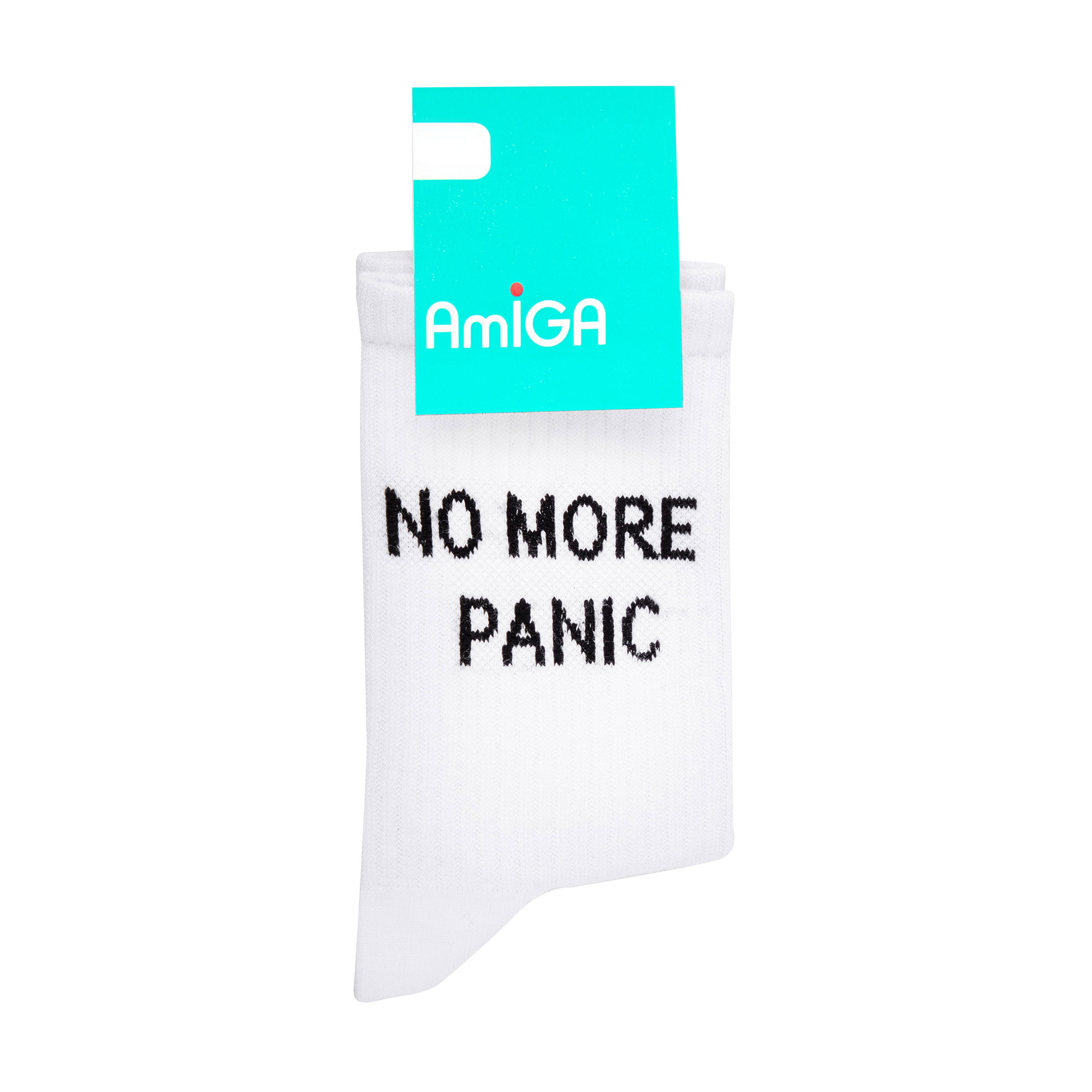 

Шкарпетки жіночі AmiGА No more panic, високі, білі, розмір 23-25