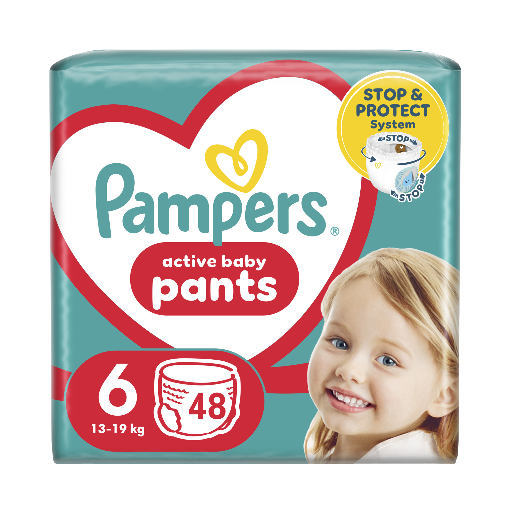 

Підгузки-трусики Pampers Active Baby Pants розмір 6 (13-19 кг), 48 шт