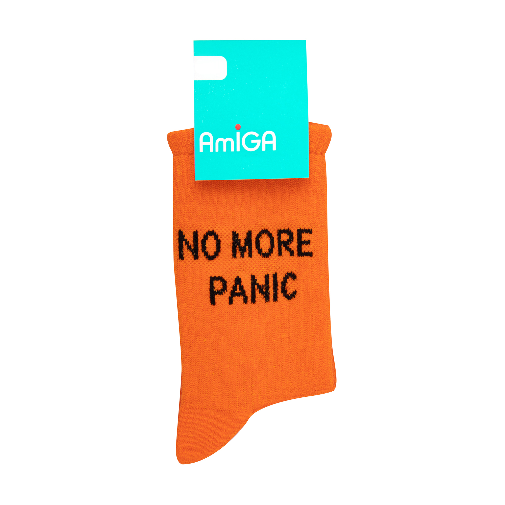 

Шкарпетки жіночі AmiGА No more panic, високі, помаранчеві, розмір 23-25