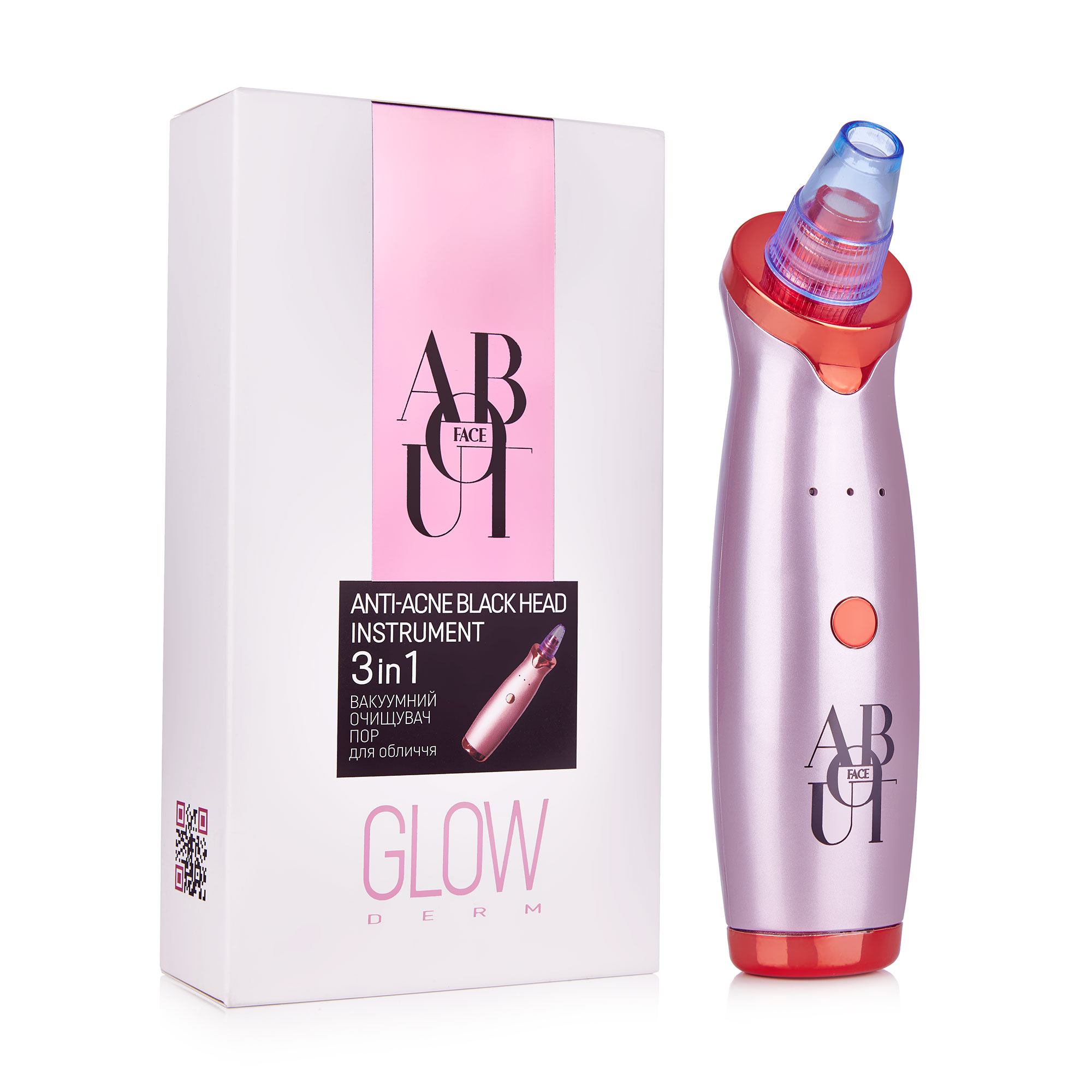 

Вакуумний очищувач пор для обличчя ABOUT face Anti-Acne Blackhead Instrument 3 в 1