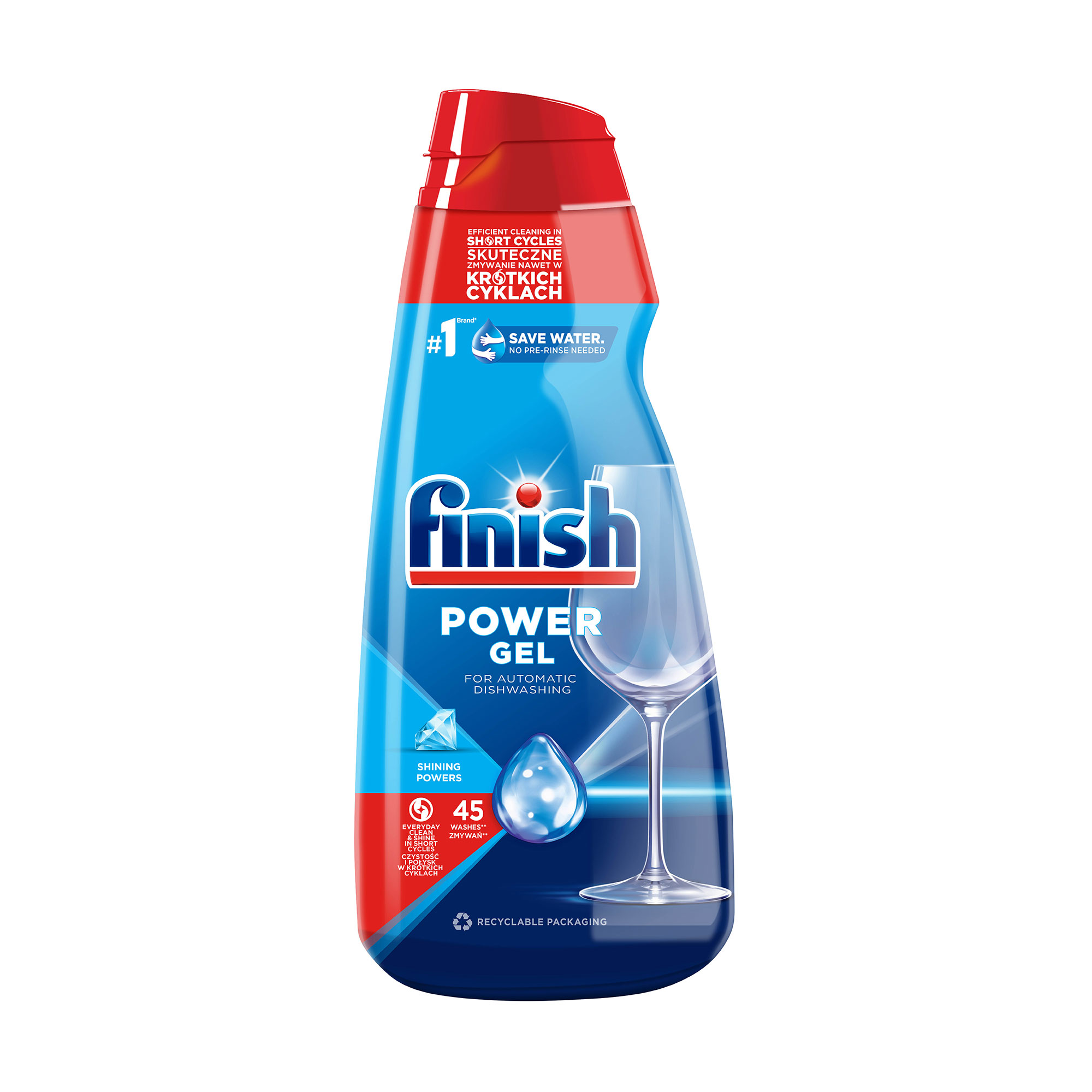 

Гель для миття посуду в посудомийній машині Finish Gel All in 1 Max Чистота до блиску, 900 мл