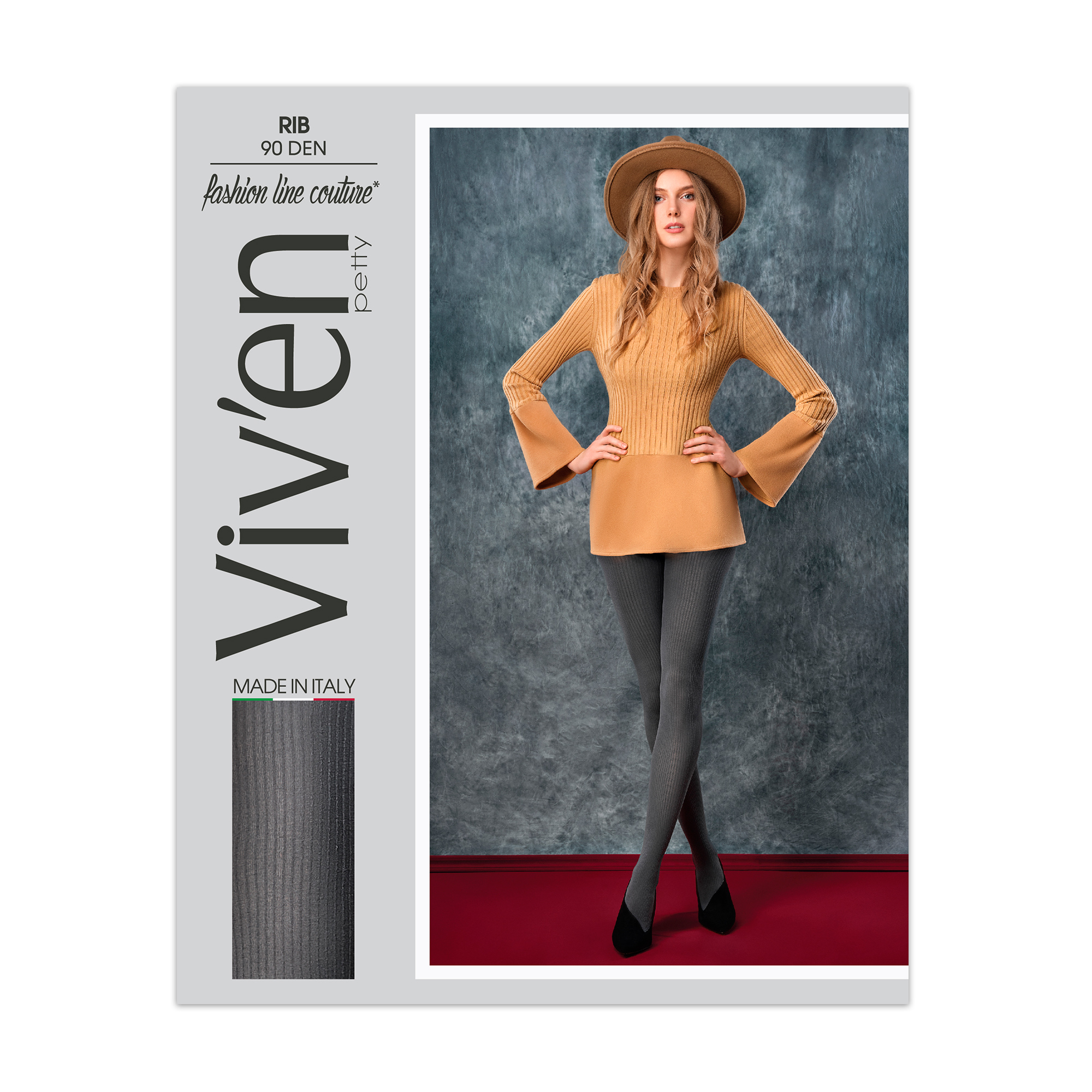 

Колготки жіночі Viv'en petty Rib 90 DEN, чорний, розмір 2