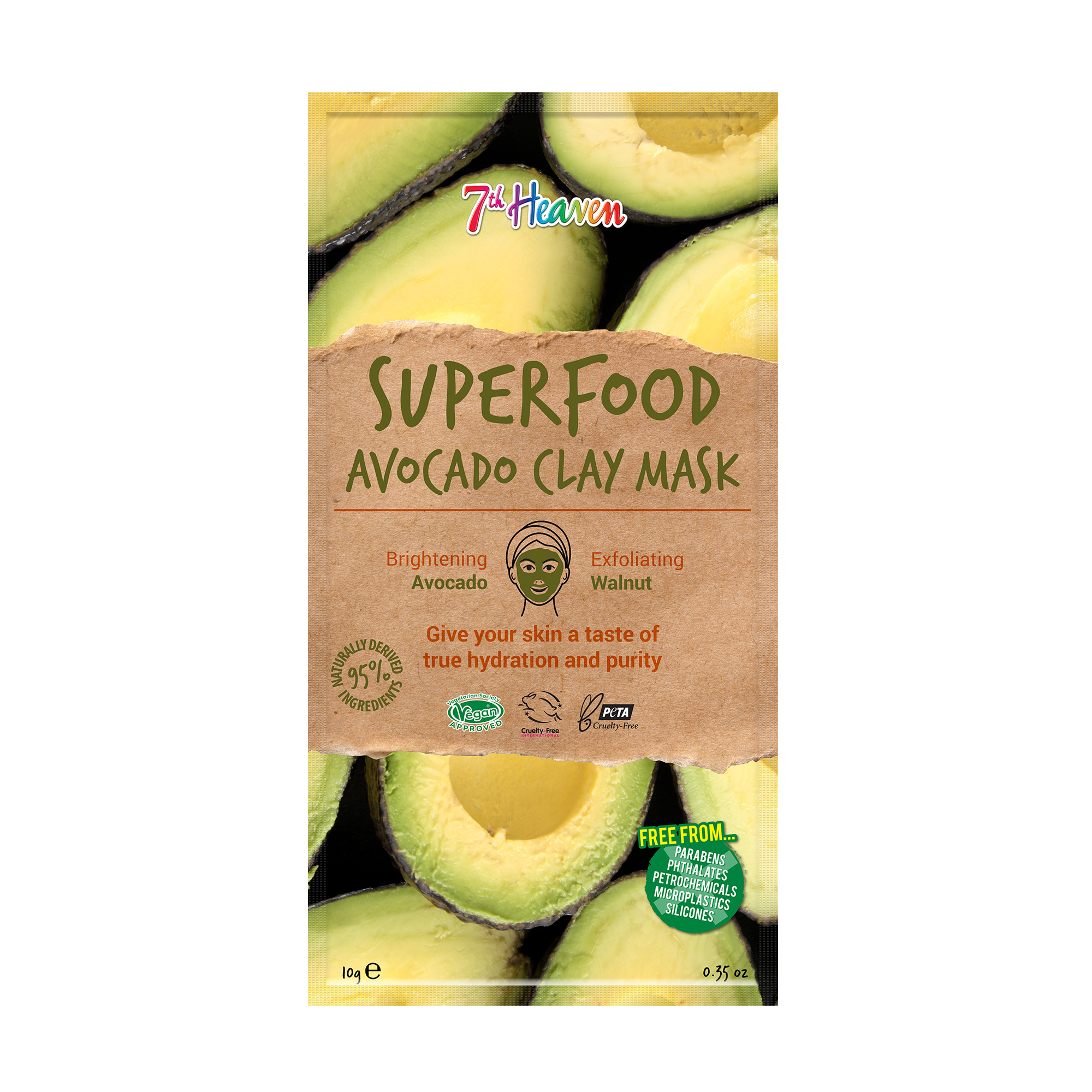 

Глиняна маска з авокадо 7th Heaven Superfood Avocado Clay Mask, 10 г