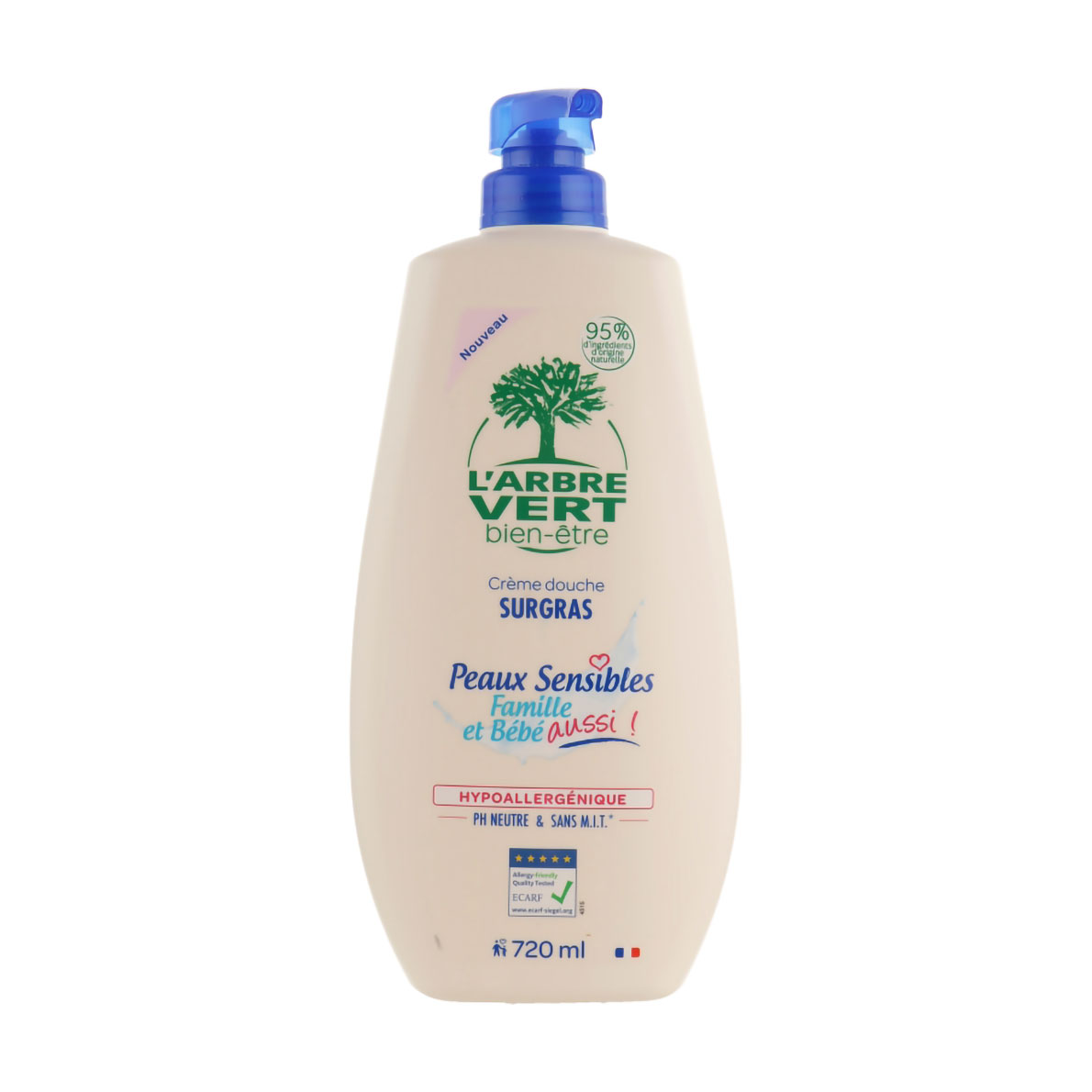 

Уцінка! Гель для душу L'Arbre Vert Family&Baby Sensitive для чутливої шкіри, гіпоалергенний, 720 мл