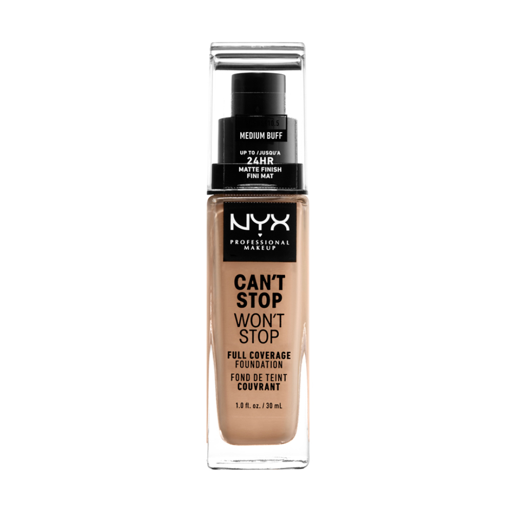 

Уцінка! Стійка тональна основа для обличчя NYX Professional Makeup Can't Stop Won't Stop Full Coverage Foundation, 10.5 Medium Buff, 30 мл