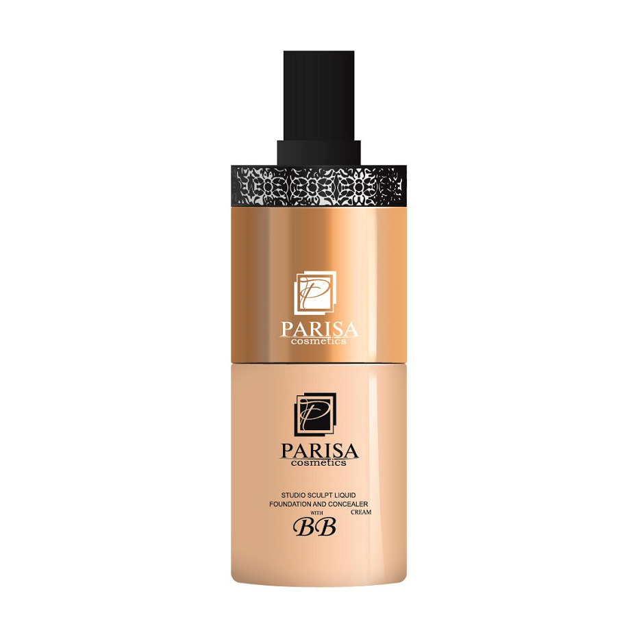 

Тональний крем Parisa Cosmetics Perfect coating + Protection з коректором, PD-01, 02 Кремовий беж, 60 мл