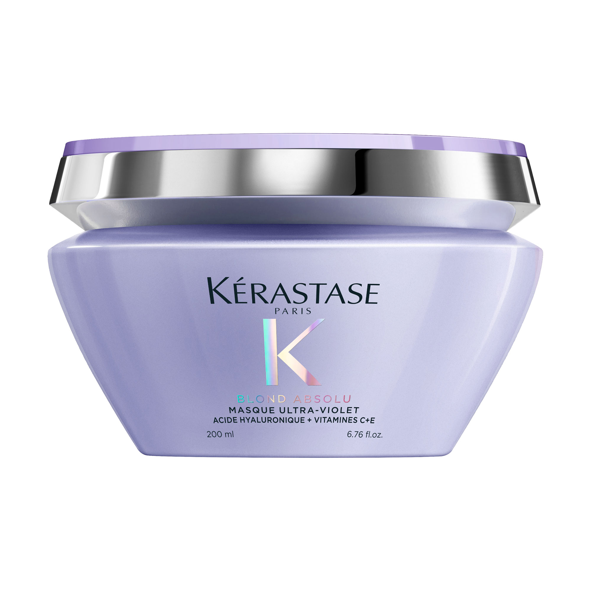Маска для бездоганного блонда Kerastase Blond Absolu Masque Ultra Violet проти небажаних теплих півтонів для освітленого і мелірованого волосся для ефекту холодного блонда, 200 мл
