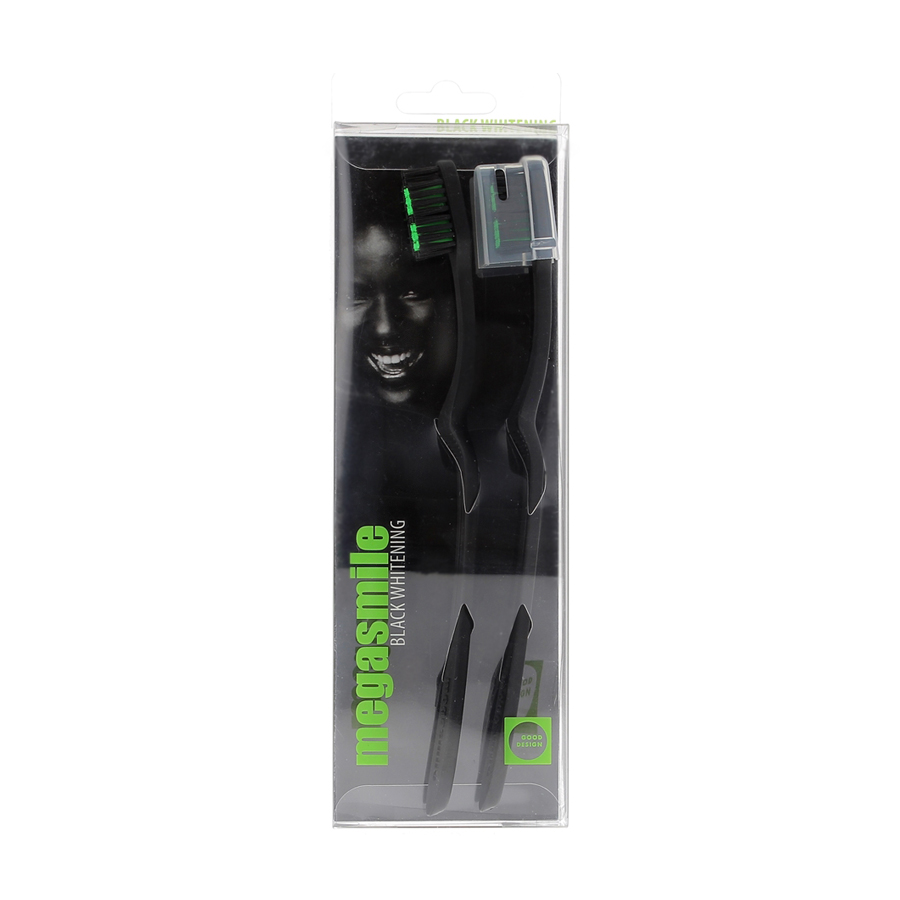 

Набір зубних щіток Мegasmile Black Whitening середньої жорсткості, 2 шт