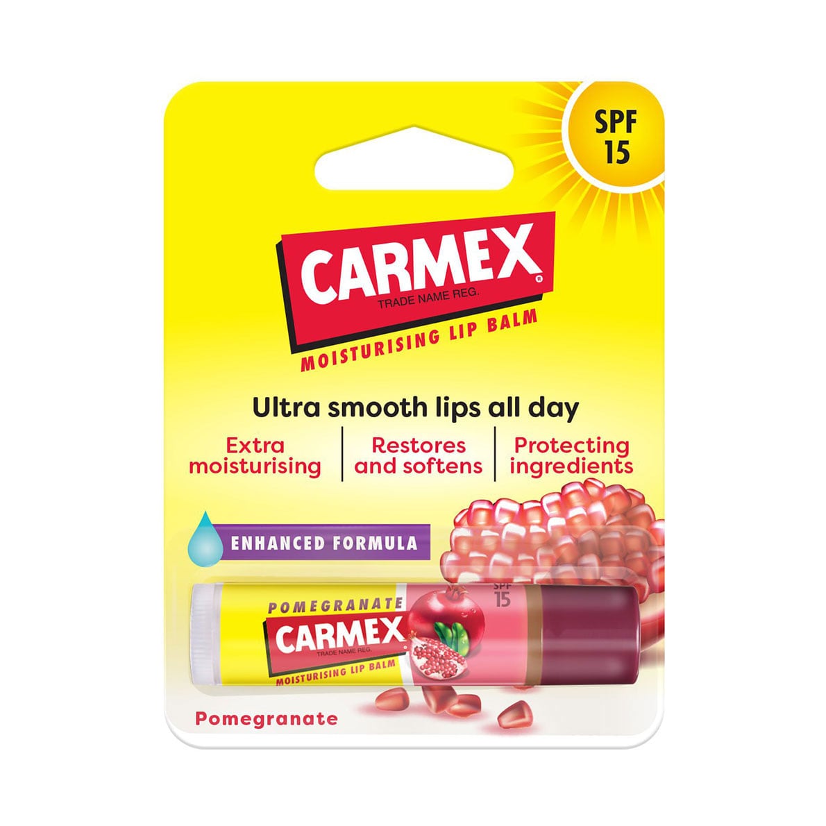 

Уцінка! Бальзам-стік для губ Carmex SPF 15 Гранат, 4.25 г