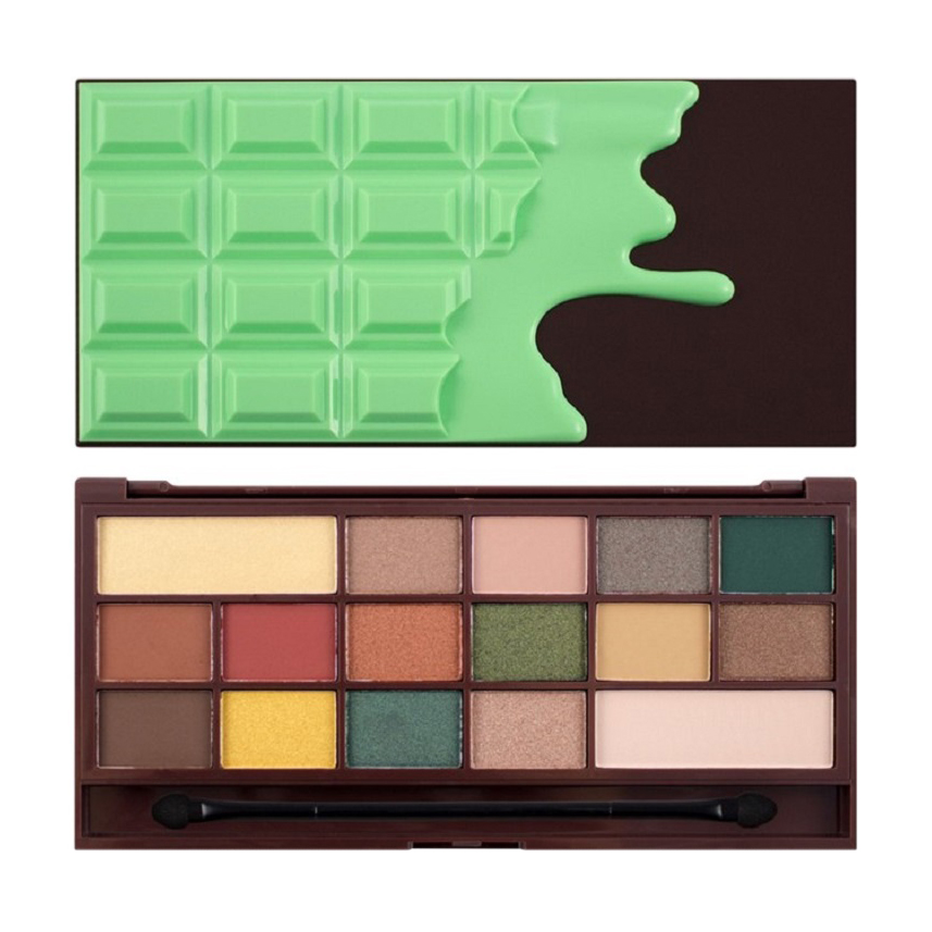 

Палетка тіней для повік Makeup Revolution I Heart Makeup Mint Chocolate 16 відтінків, 22 г