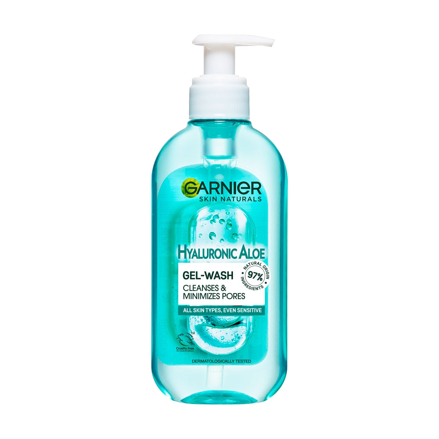 

Гіалуроновий алое гель для вмивання GARNIER Skin Naturals для всіх типів шкіри, навіть чутливої, 200 мл