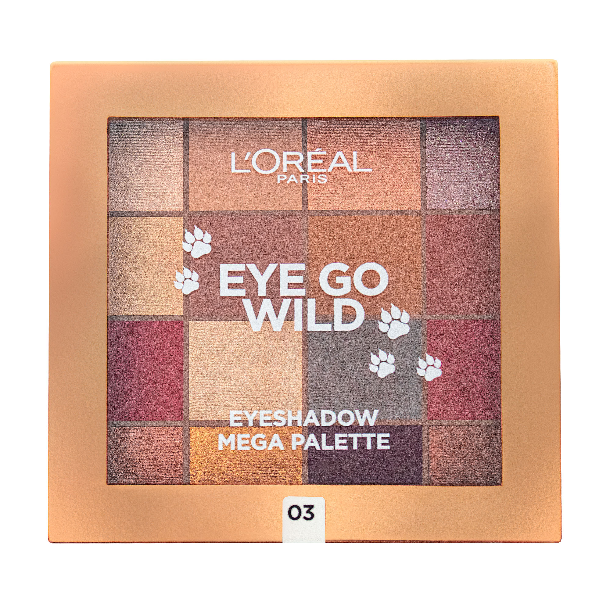 

Палетка тіней для повік L'Oreal Paris Eye Go Wild Eyeshadow Mega Palette 16 відтінків, 03, 18 г