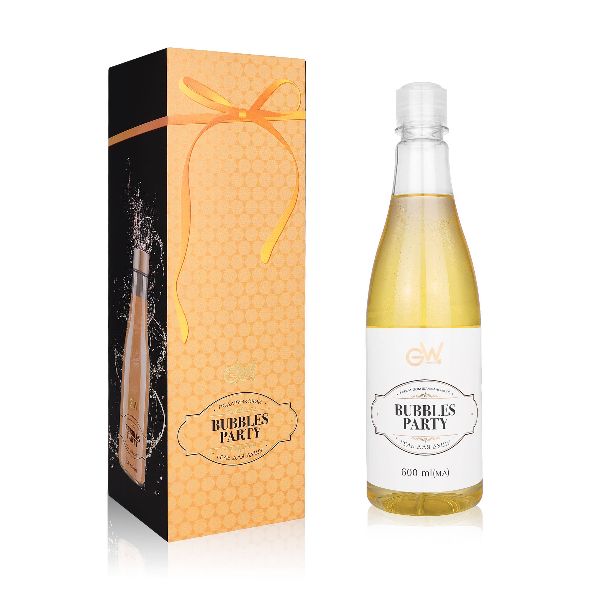 

Гель для душу Green Way Фіто Лінія Bubbles Party з ароматом шампанського, в подарунковій упаковці, 600 мл