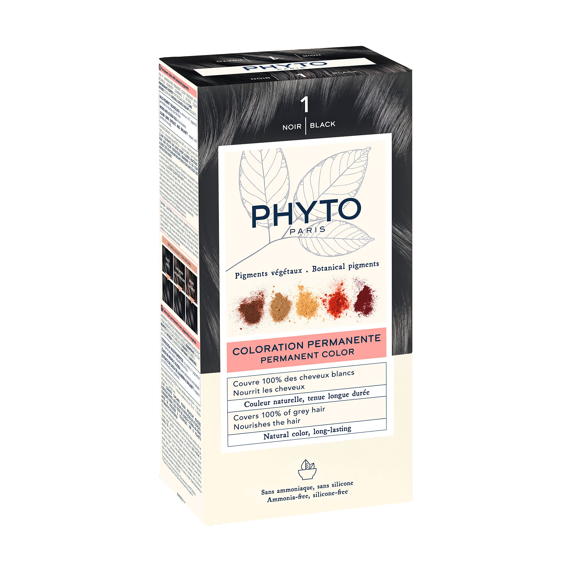 

Уцінка! Безаміачна крем-фарба для волосся Phyto PhytoColor Coloration Permanente 1 Чорний, 112 мл