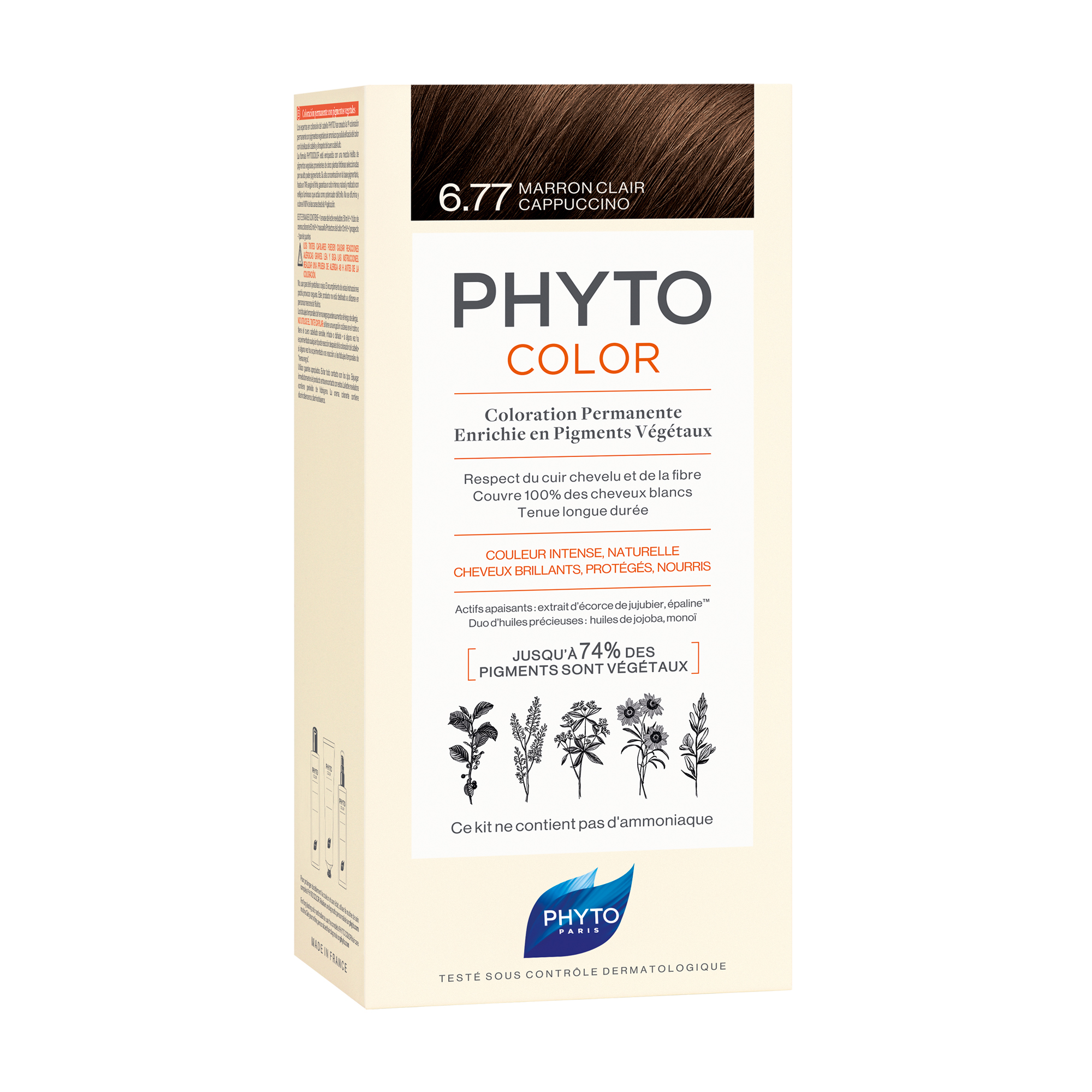 

Уцінка! Безаміачна крем-фарба для волосся Phyto PhytoColor Coloration Permanente 6.77 Світло-каштановий капучино, 112 мл