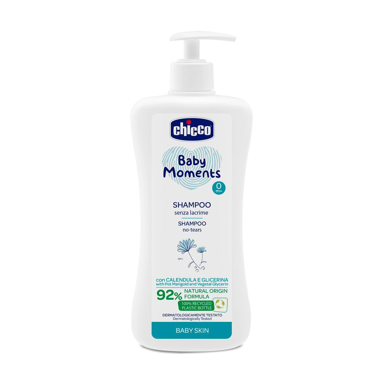 

Дитячий шампунь Chicco Baby Moments No-tears Shampoo Без сліз, без парабенів, 500 мл