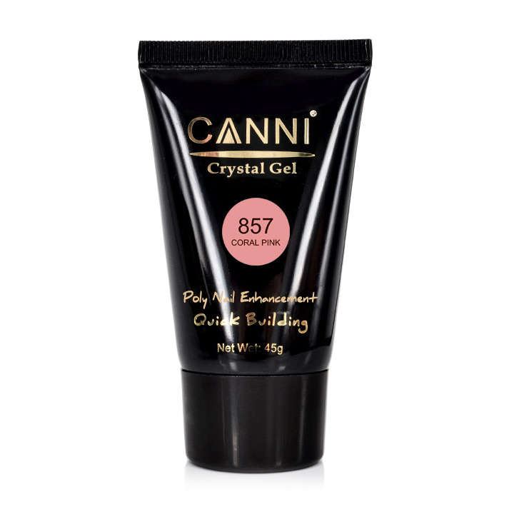 

Уцінка! Конструювальний гель для нігтів Canni Crystal Gel 857 Coral Pink, 45 г